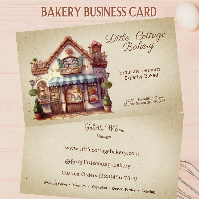Bakery Shop Window   Business Card (Creator Uploaded)