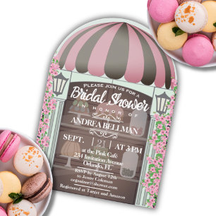 Bakery Shop window French Bridal Shower Invitation