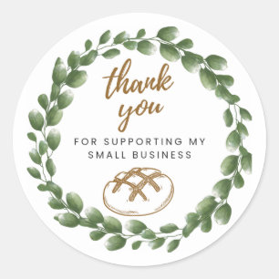 Bakery Sourdough Thank You Round Sticker