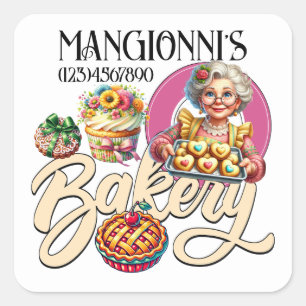 Bakery Square Sticker