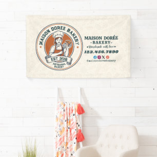 Bakery Store Pastry Chef Dessert Sweets Cake Baker Banner