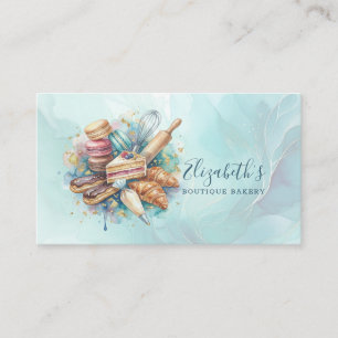 Bakery Store Pastry Chef Dessert Sweets Cake Baker Business Card