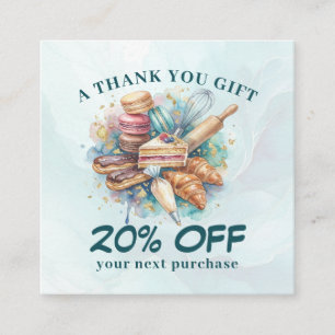 Bakery Store Pastry Chef Dessert Sweets Cake Baker Discount Card