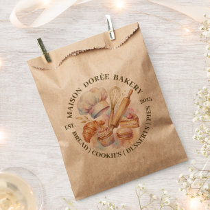 Bakery Store Pastry Chef Dessert Sweets Cake Baker Favour Bags