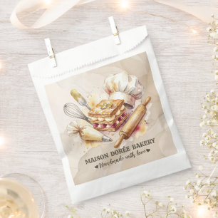 Bakery Store Pastry Chef Dessert Sweets Cake Baker Favour Bags