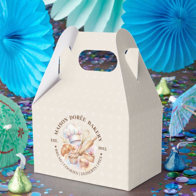 Bakery Store Pastry Chef Dessert Sweets Cake Baker Favour Box (Party)