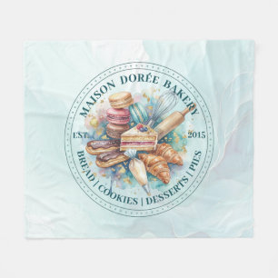 Bakery Store Pastry Chef Dessert Sweets Cake Baker Fleece Blanket