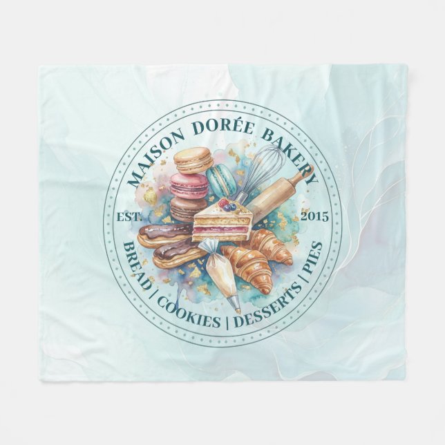 Bakery Store Pastry Chef Dessert Sweets Cake Baker Fleece Blanket (Front (Horizontal))
