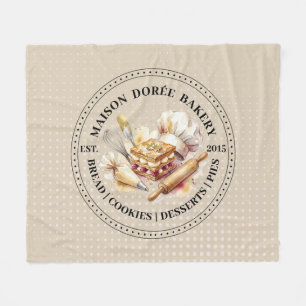 Bakery Store Pastry Chef Dessert Sweets Cake Baker Fleece Blanket