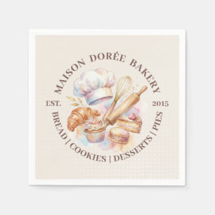 Bakery Store Pastry Chef Dessert Sweets Cake Baker Napkin
