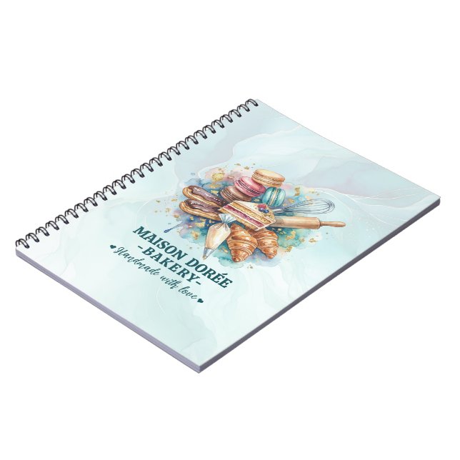 Bakery Store Pastry Chef Dessert Sweets Cake Baker Notebook (Left Side)