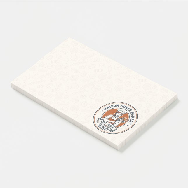 Bakery Store Pastry Chef Dessert Sweets Cake Baker Post-it Notes (Angled)