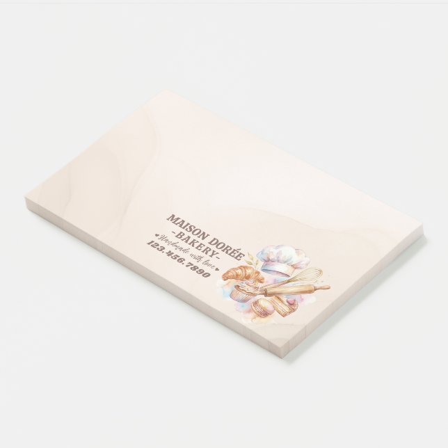 Bakery Store Pastry Chef Dessert Sweets Cake Baker Post-it Notes (Angled)