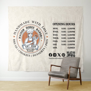 Bakery Store Pastry Chef Dessert Sweets Cake Baker Tapestry