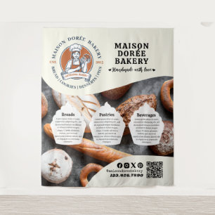 Bakery Store Pastry Chef Dessert Sweets Cake Baker Tapestry