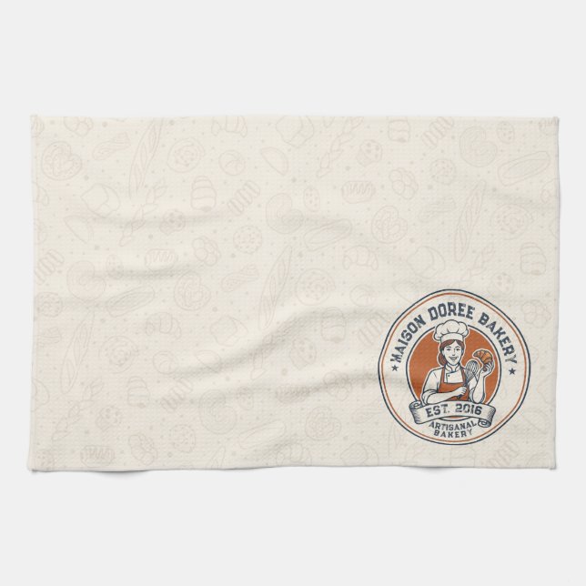 Bakery Store Pastry Chef Dessert Sweets Cake Baker Tea Towel (Horizontal)