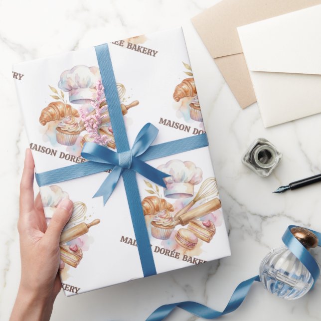Bakery Store Pastry Chef Dessert Sweets Cake Baker Wrapping Paper (Gifting)