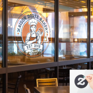 Bakery Store Pastry Chef Desserts Baking Catering Window Cling