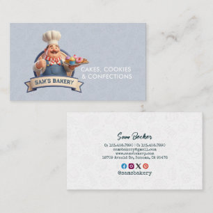 Bakery Store Pastry Chef Desserts Sweets Cake Shop Business Card