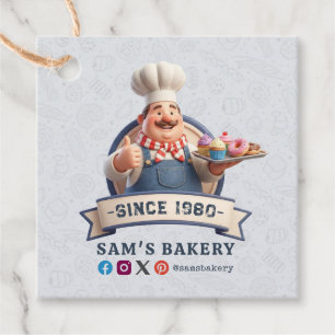 Bakery Store Pastry Chef Desserts Sweets Cake Shop Favour Tags