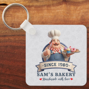 Bakery Store Pastry Chef Desserts Sweets Cake Shop Key Ring