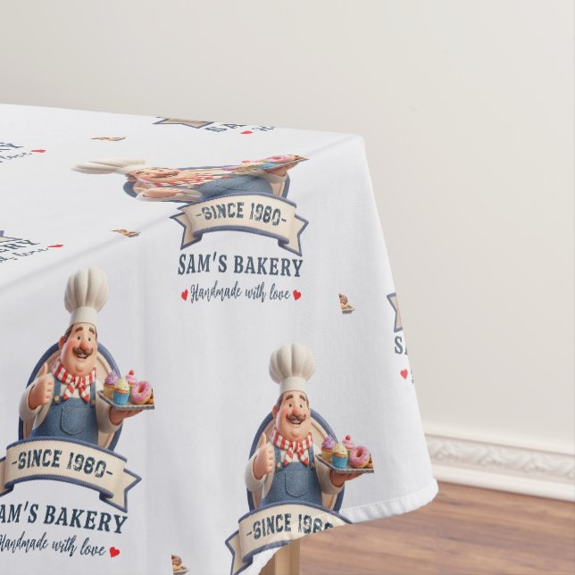 Bakery Store Pastry Chef Desserts Sweets Cake Shop Tablecloth (In Situ)
