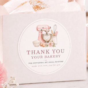 Bakery Thank You Cake Mixer Blush Pink Label