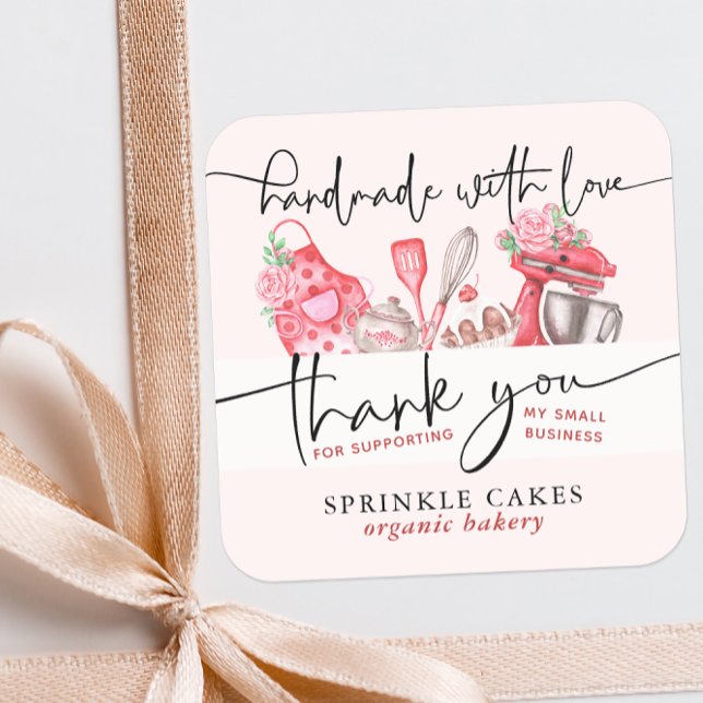  Bakery Thank You Classic  Square Sticker (Creator Uploaded)