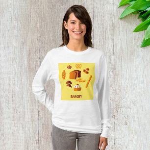 Bakery Themed Bread Pastries and Sweets T-Shirt
