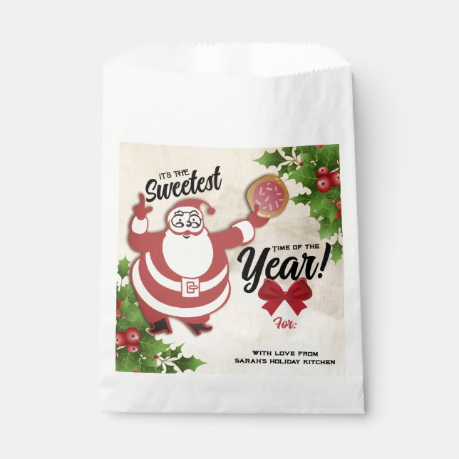 Bakery treat bags Christmas cookies personalised (Front)