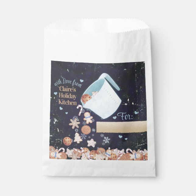 Bakery treat bags Christmas cookies personalised (Front)