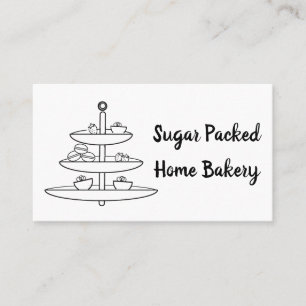 Bakery Treats on a Tiered Plate Business Card