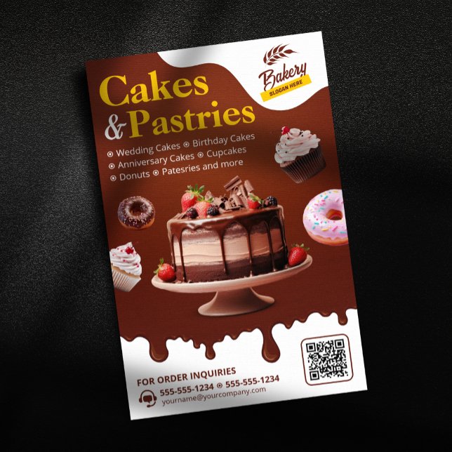 Bakery Wedding Birthday & Anniversary Cake Pastry Flyer (Creator Uploaded)