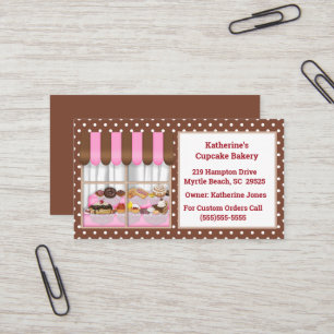 Bakery Window with Desserts Business Cards