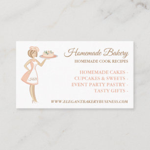 Bakery Woman Cake Service Business Card