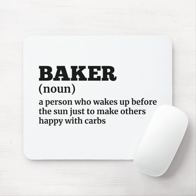 Bakery Worker Funny Job Definition Mouse Pad (With Mouse)