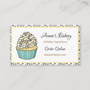 Bakery    Yellow Sprinkled Cupcake   Business Card