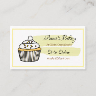 Bakery    Yellow Vanilla Cupcake   Business Card