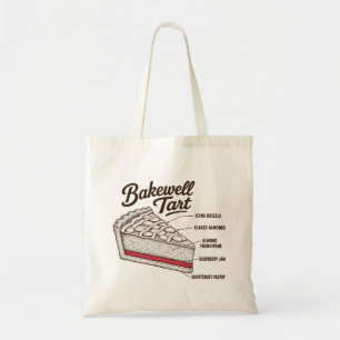 Bakewell Tart Vintage Sketched Diagram Tote Bag