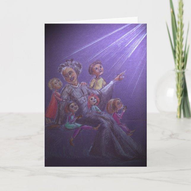 Bakhita and children holiday card (Front)