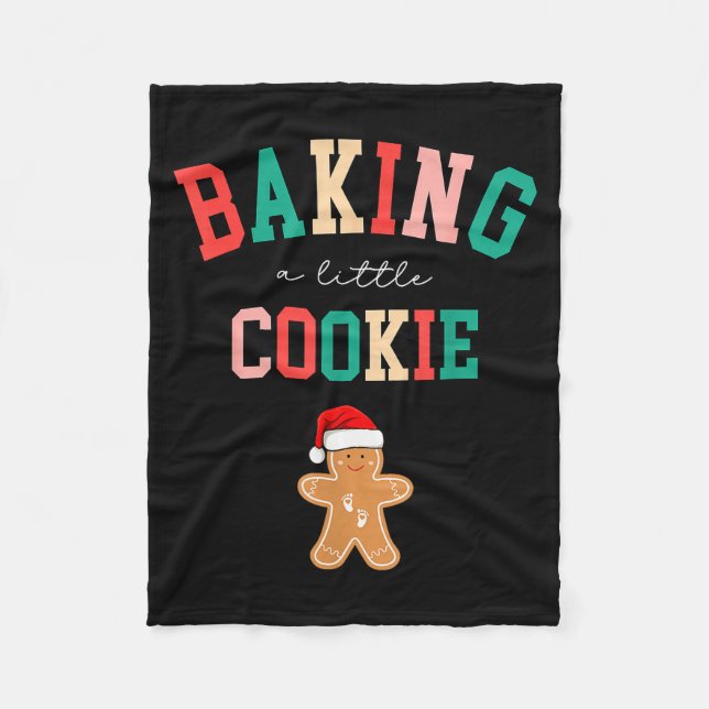 Baking A Little Cookie Cute Christmas Pregnancy An Fleece Blanket (Front)
