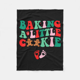 Baking A Little Cookie Cute Christmas Pregnancy An Fleece Blanket