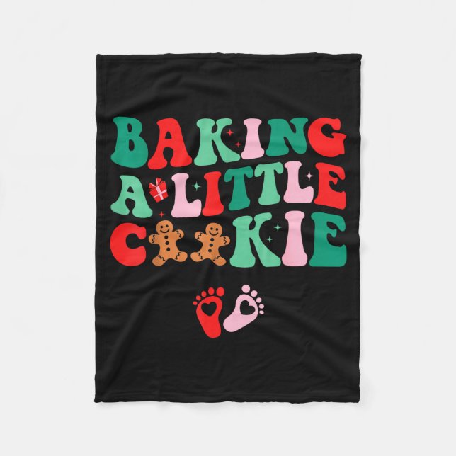 Baking A Little Cookie Cute Christmas Pregnancy An Fleece Blanket (Front)