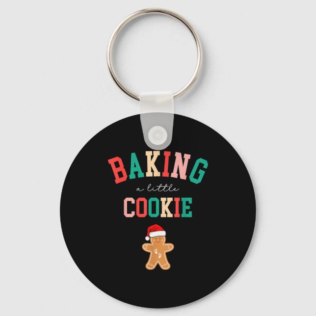 Baking A Little Cookie Cute Christmas Pregnancy An Key Ring (Front)