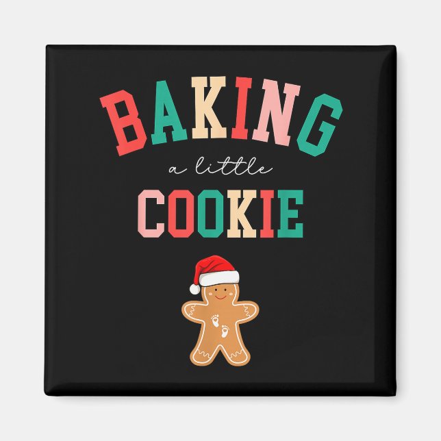 Baking A Little Cookie Cute Christmas Pregnancy An Magnet (Front)