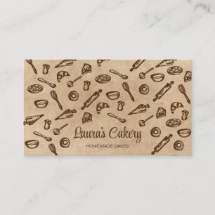 Baking and Cooking Utensil Bakery Business Card