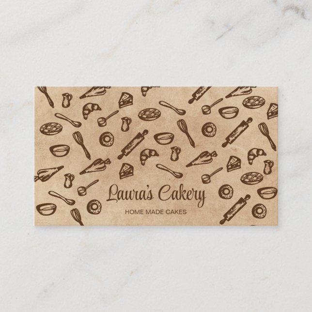Baking and Cooking Utensil Bakery Business Card (Front)