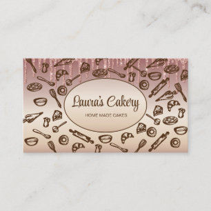 Baking and Cooking Utensil Bakery Business Card