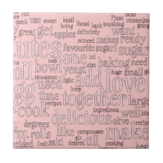 Baking and Culinary Words Tile