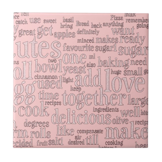 Baking and Culinary Words Tile (Front)
